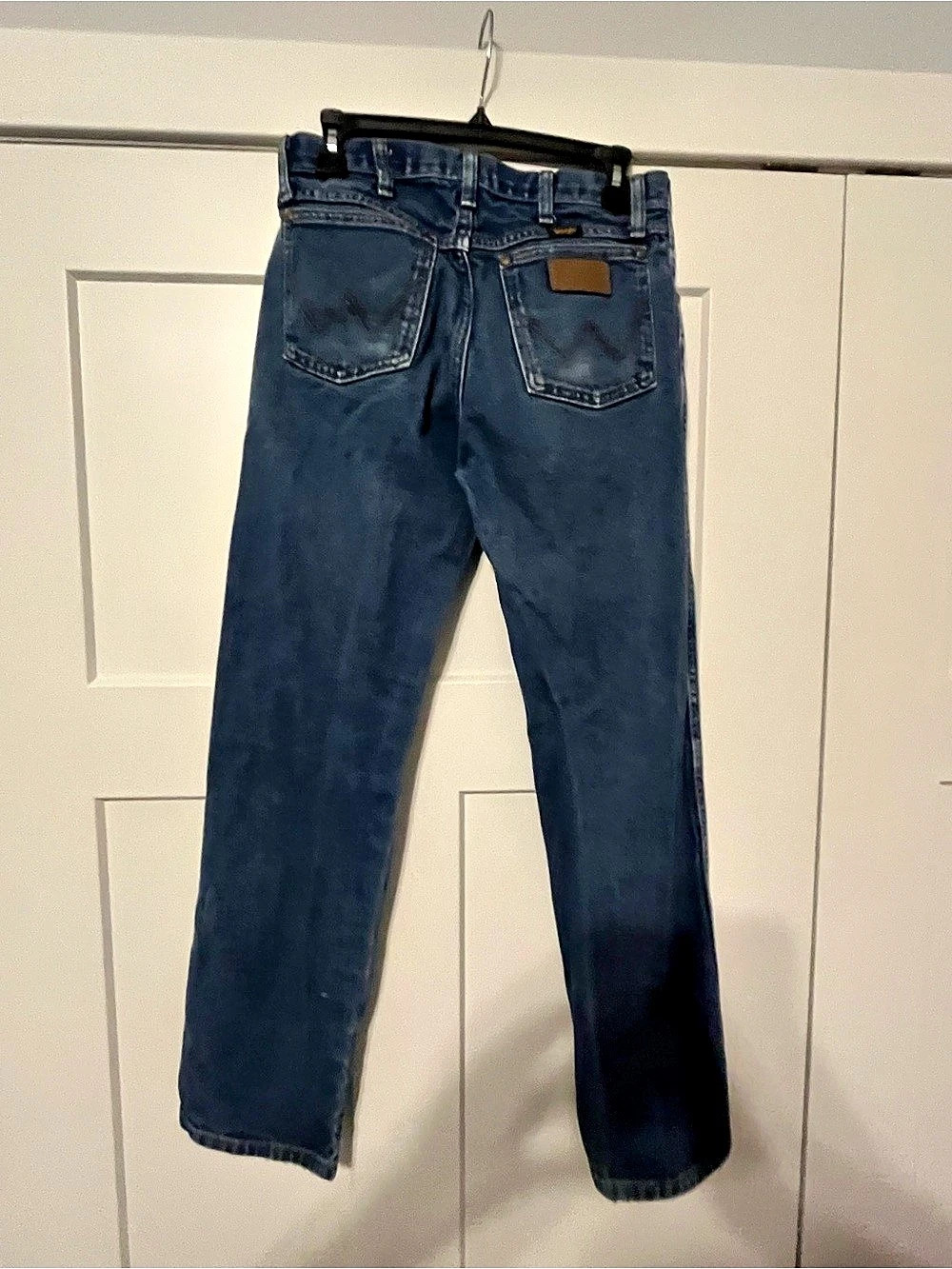 Wrangler 13MWZ Straight Leg Jeans Blue Waist 31 x 32 Western Denim Blue Jeans
